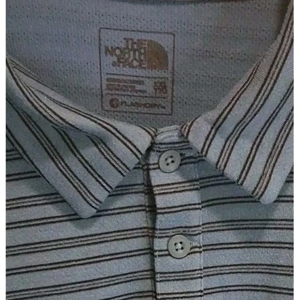 North Face Mens 2XL Flashdry Golf Polo Shirt Short Sleeve XXL Bluish Green Black